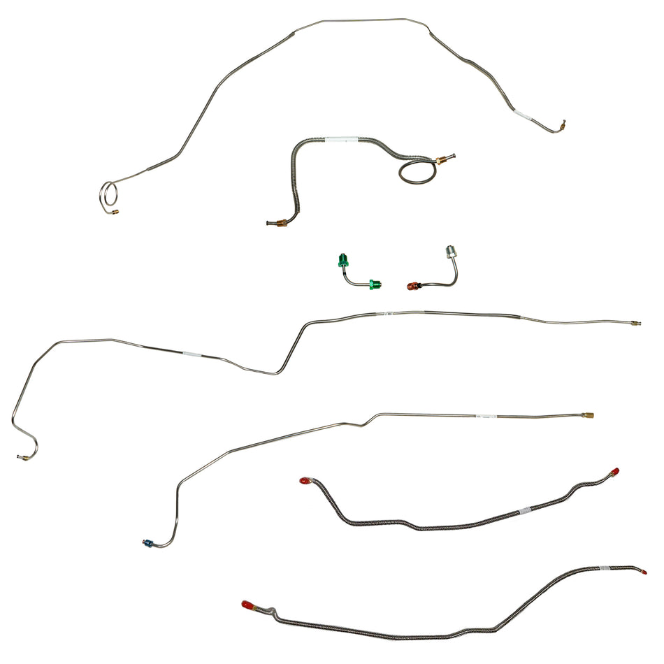 CBK0418SS- 68 Chevy Camaro with Rear Mono-Leaf, Disc Conversion Brake Line Kit; Stainless - SSTubes