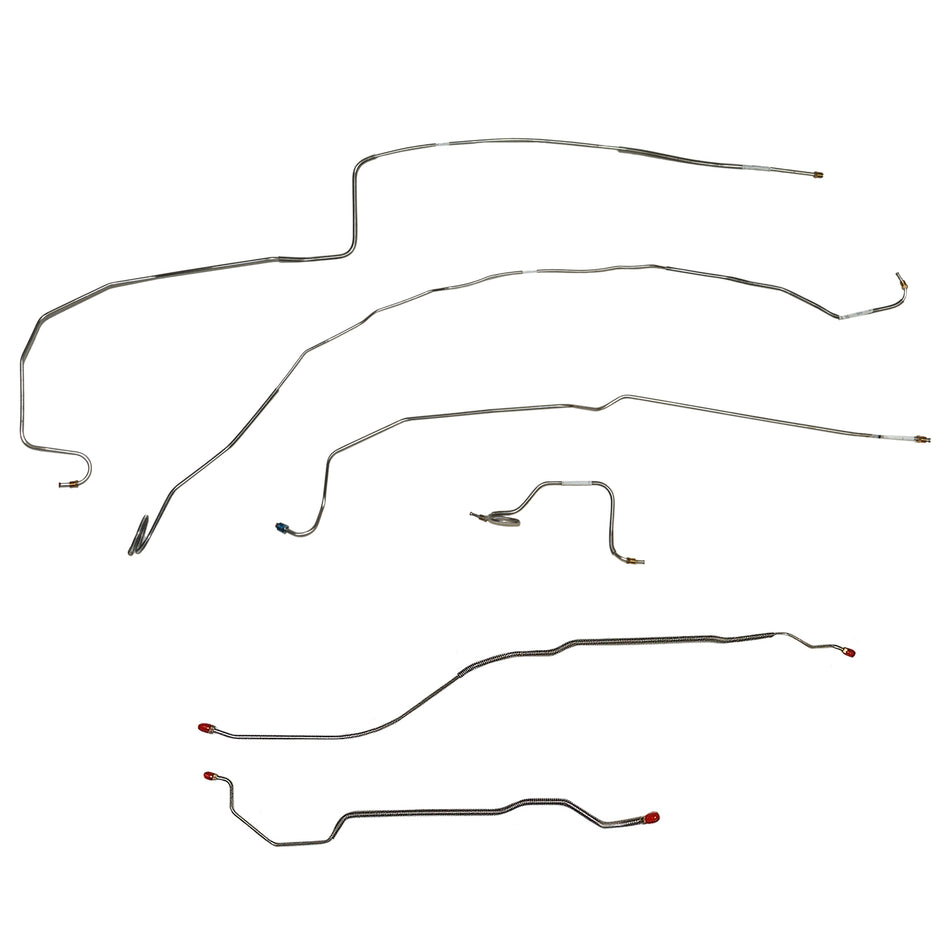 CBK0419SS- 67-68 Chevy Camaro with Rear Multi-Leaf, Disc Conversion Brake Line Kit; Stainless - SSTubes
