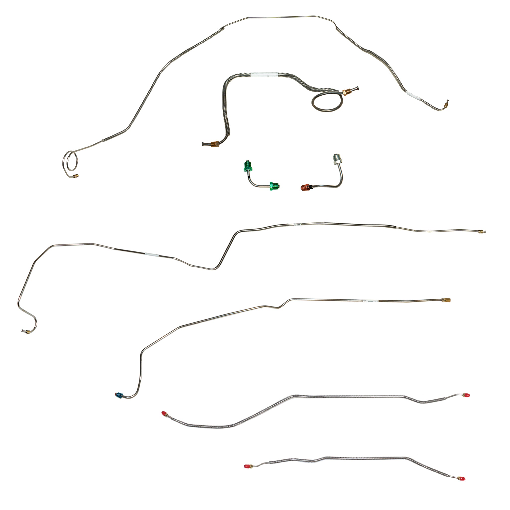 CBK0420SS- 69 Chevy Camaro without JL8 Rear Disc, Disc Conversion Brake Line Kit; Stainless - SSTubes