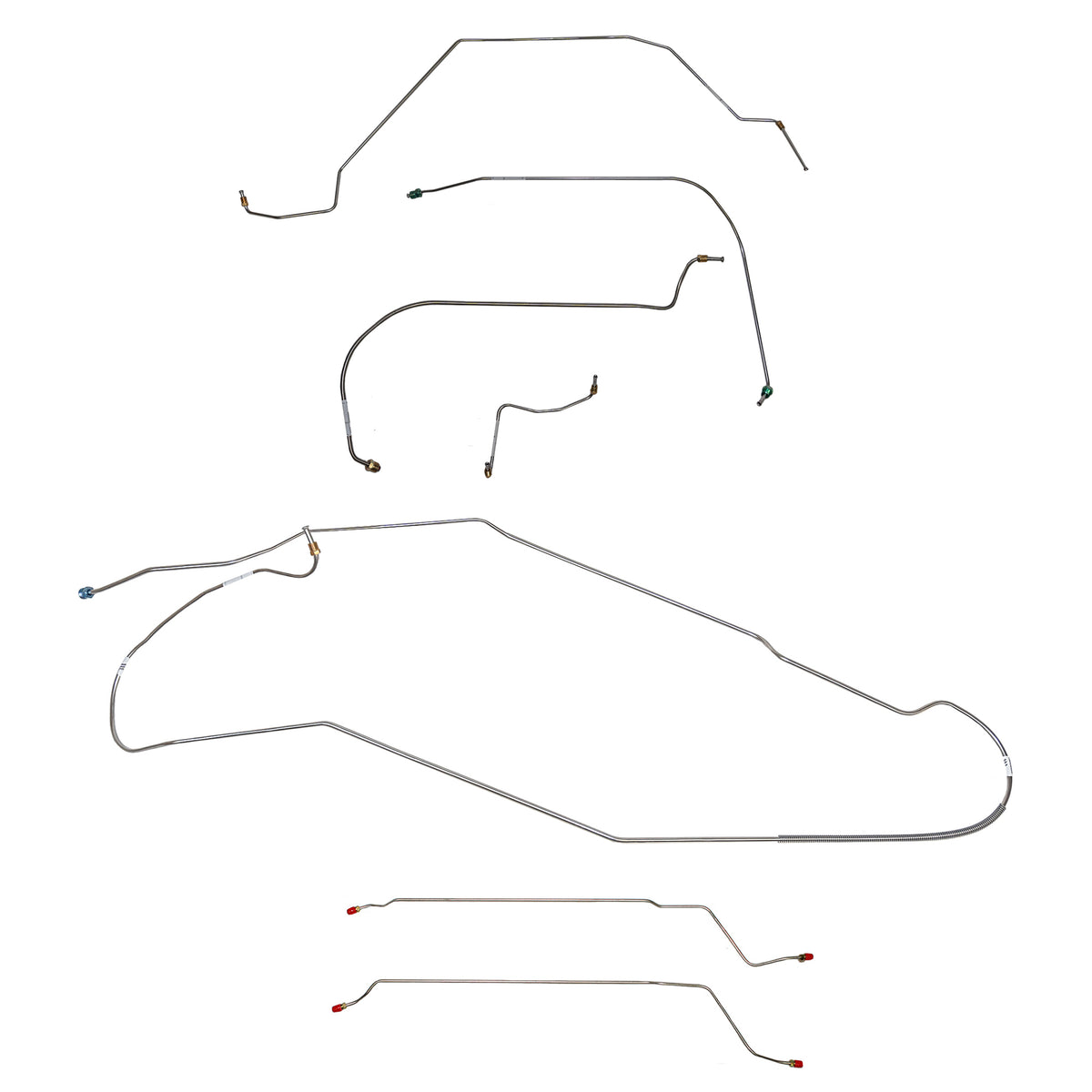 CBK0422SS- 64-65 Pontiac Lemans / GTO Hardtop, Disc Brake Conversion Brake Line Kit; Stainless - SSTubes