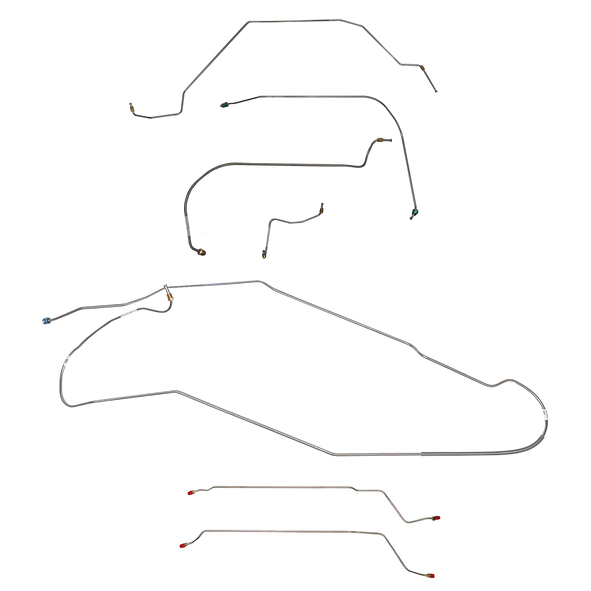 CBK0422SS- 64-65 Pontiac Lemans / GTO Hardtop, Disc Brake Conversion Brake Line Kit; Stainless - SSTubes
