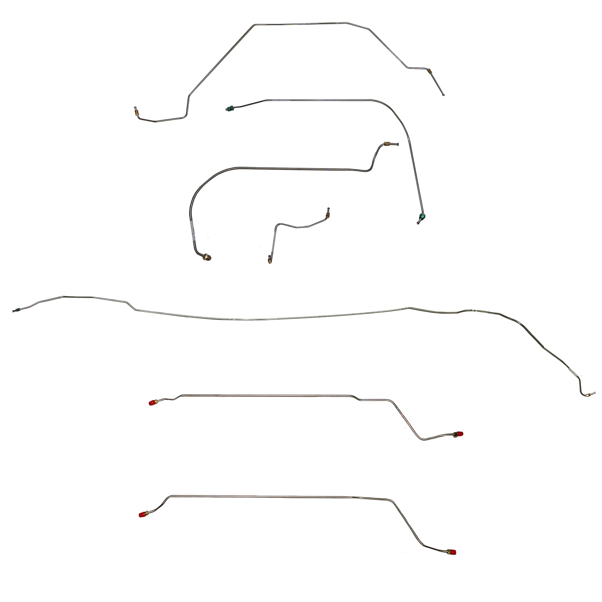 CBK0423SS- 64-65 Pontiac Lemans / GTO Convertible, Disc Brake Conversion Brake Line Kit; Stainless - SSTubes