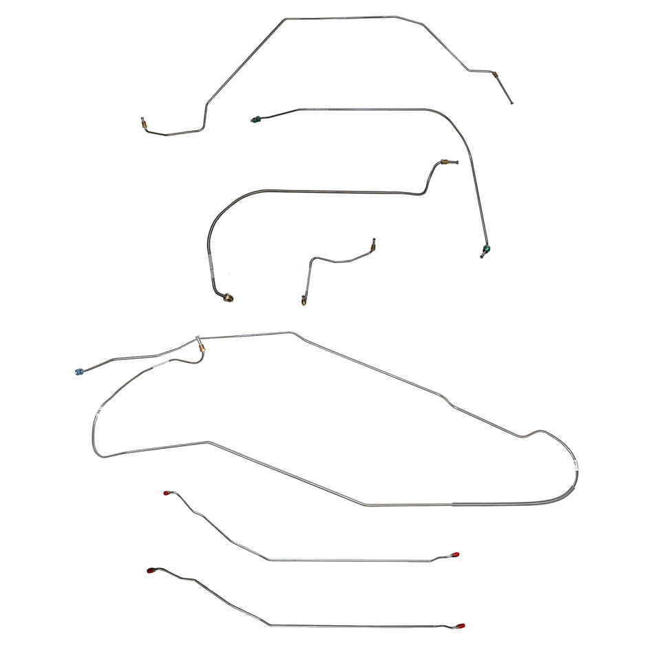 CBK0424SS- 66 Pontiac Lemans / GTO Hardtop, Disc Brake Conversion Brake Line Kit; Stainless - SSTubes