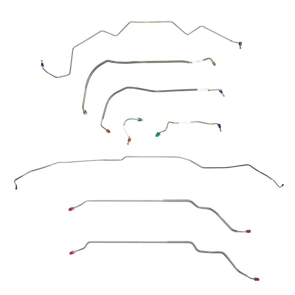 CBK0461SS - 1968 Pontiac LeMans / GTO, w/ Power Disc, Hardtop; Complete Brake Line Kit; Stainless