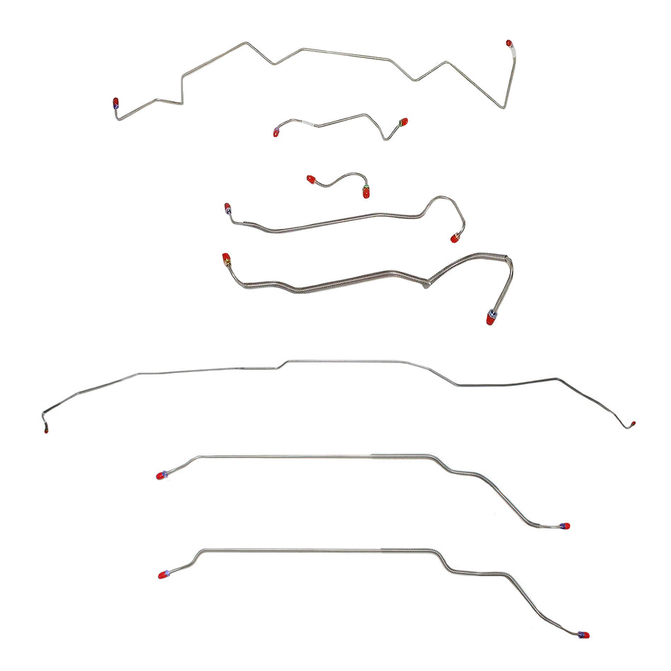 CBK0463SS - 1968 Pontiac LeMans / GTO, w/ Manual Disc, Hardtop; Complete Brake Line Kit; Stainless