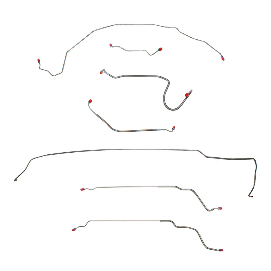 CBK0471SS - 1968 Buick Skylark / GS, Pontiac LeMans / GTO, Oldsmobile Cutlass / 442, w/ Manual Disc, Hardtop; Complete Brake Line Kit; Stainless