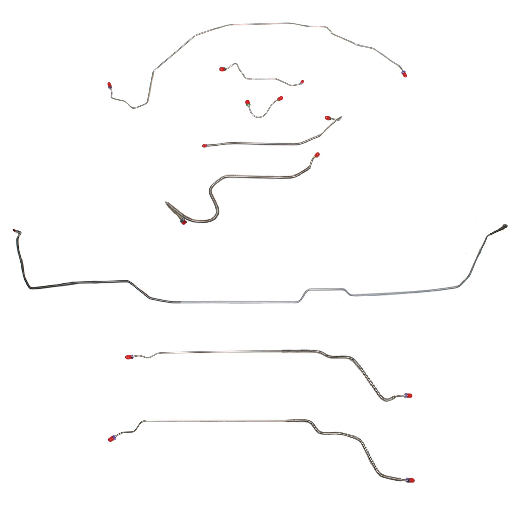 CBK0479SS - 1969 Buick Skylark / GS, Pontiac LeMans / GTO, Oldsmobile Cutlass / 442, w/ Manual Disc, Hardtop; Complete Brake Line Kit; Stainless - SSTubes