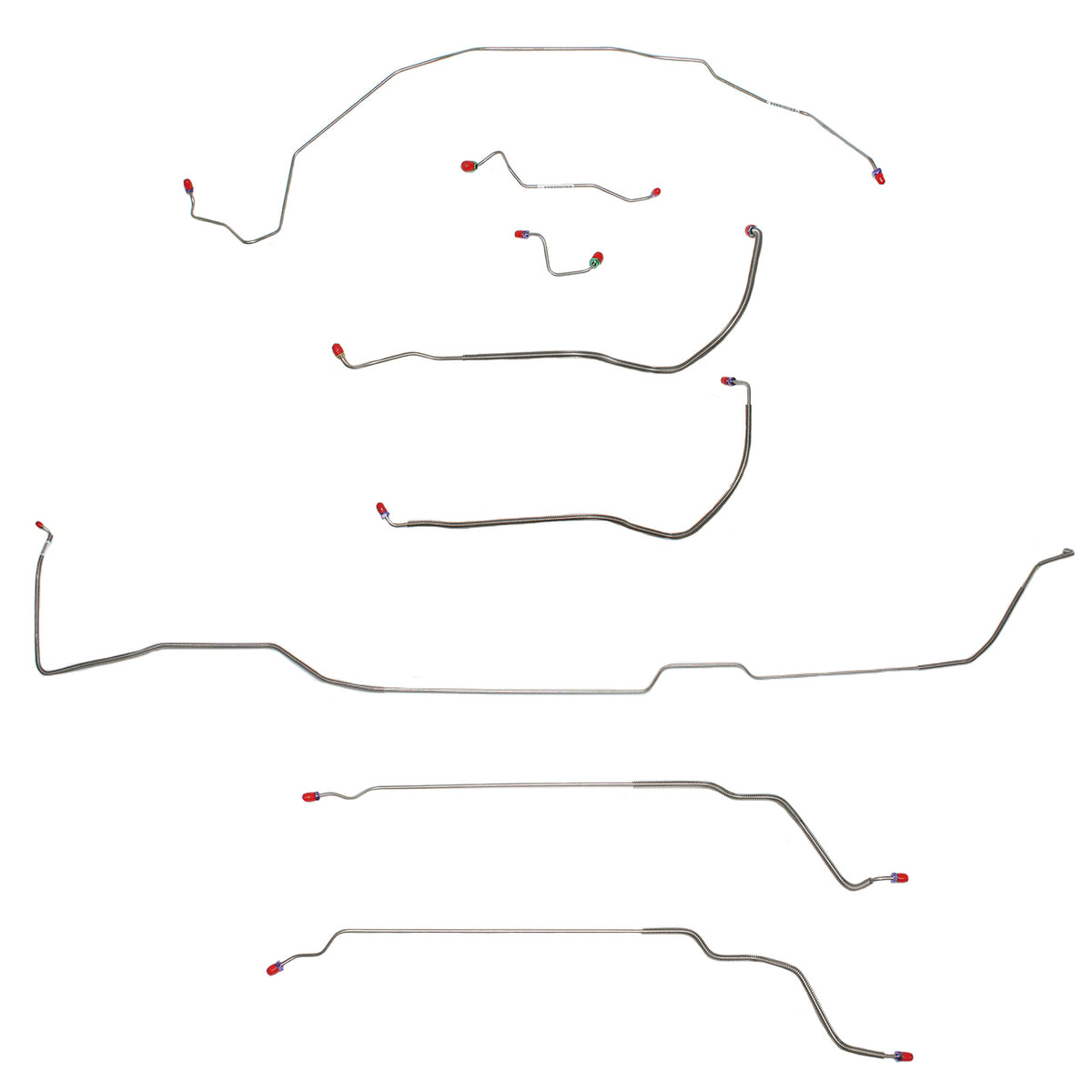 CBK0481SS - 1970 Buick Skylark / GS, Pontiac LeMans / GTO, Oldsmobile Cutlass / 442, w/ Power Disc, Hardtop; Complete Brake Line Kit; Stainless - SSTubes