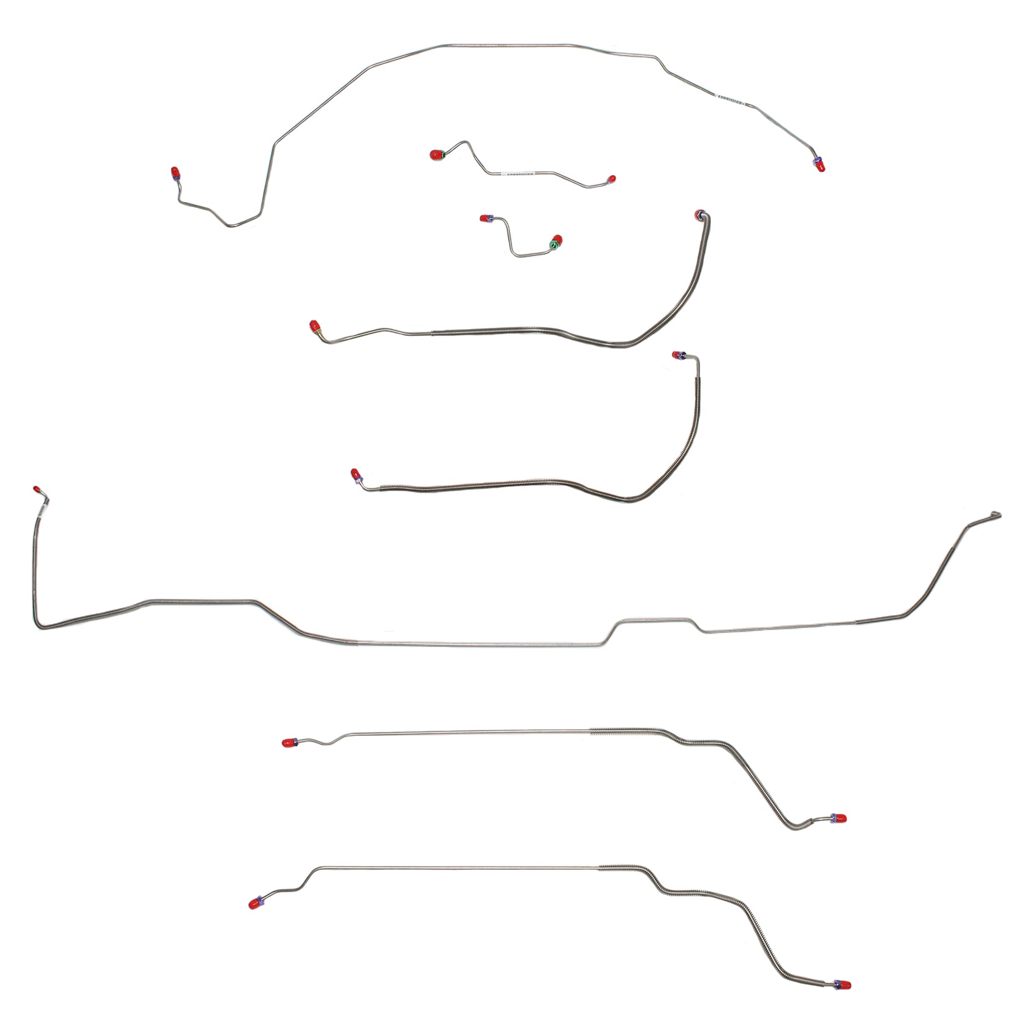 CBK0481SS - 1970 Buick Skylark / GS, Pontiac LeMans / GTO, Oldsmobile Cutlass / 442, w/ Power Disc, Hardtop; Complete Brake Line Kit; Stainless - SSTubes