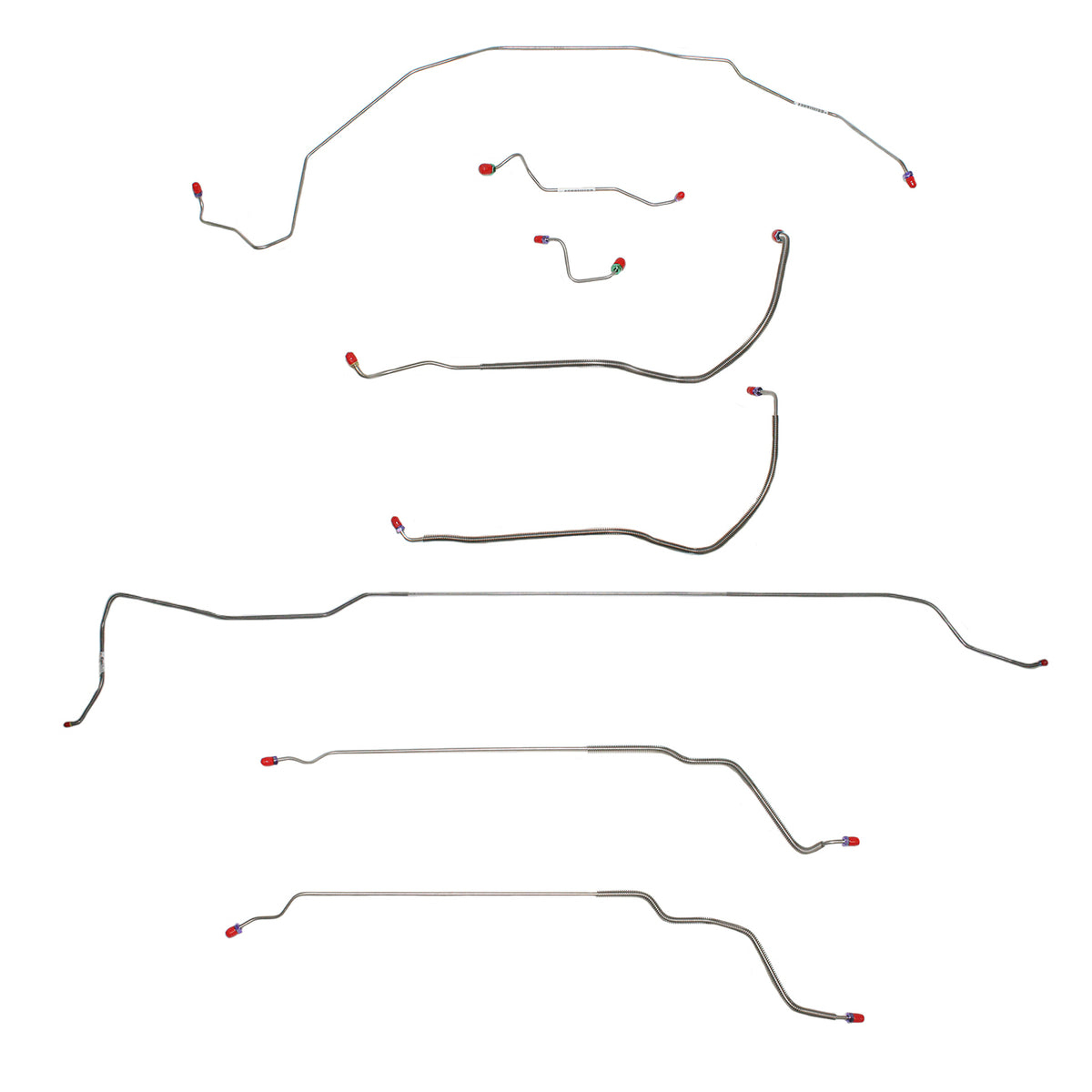 CBK0482SS - 1970 Buick Skylark / GS, Pontiac LeMans / GTO, Oldsmobile Cutlass / 442, w/ Power Disc, Convertible; Complete Brake Line Kit; Stainless - SSTubes
