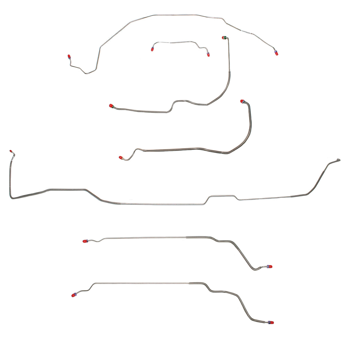 CBK0483SS - 1971-72 Buick Skylark / GS, Pontiac LeMans / GTO, Oldsmobile Cutlass / 442, w/ Power Disc, Hardtop; Complete Brake Line Kit; Stainless - SSTubes