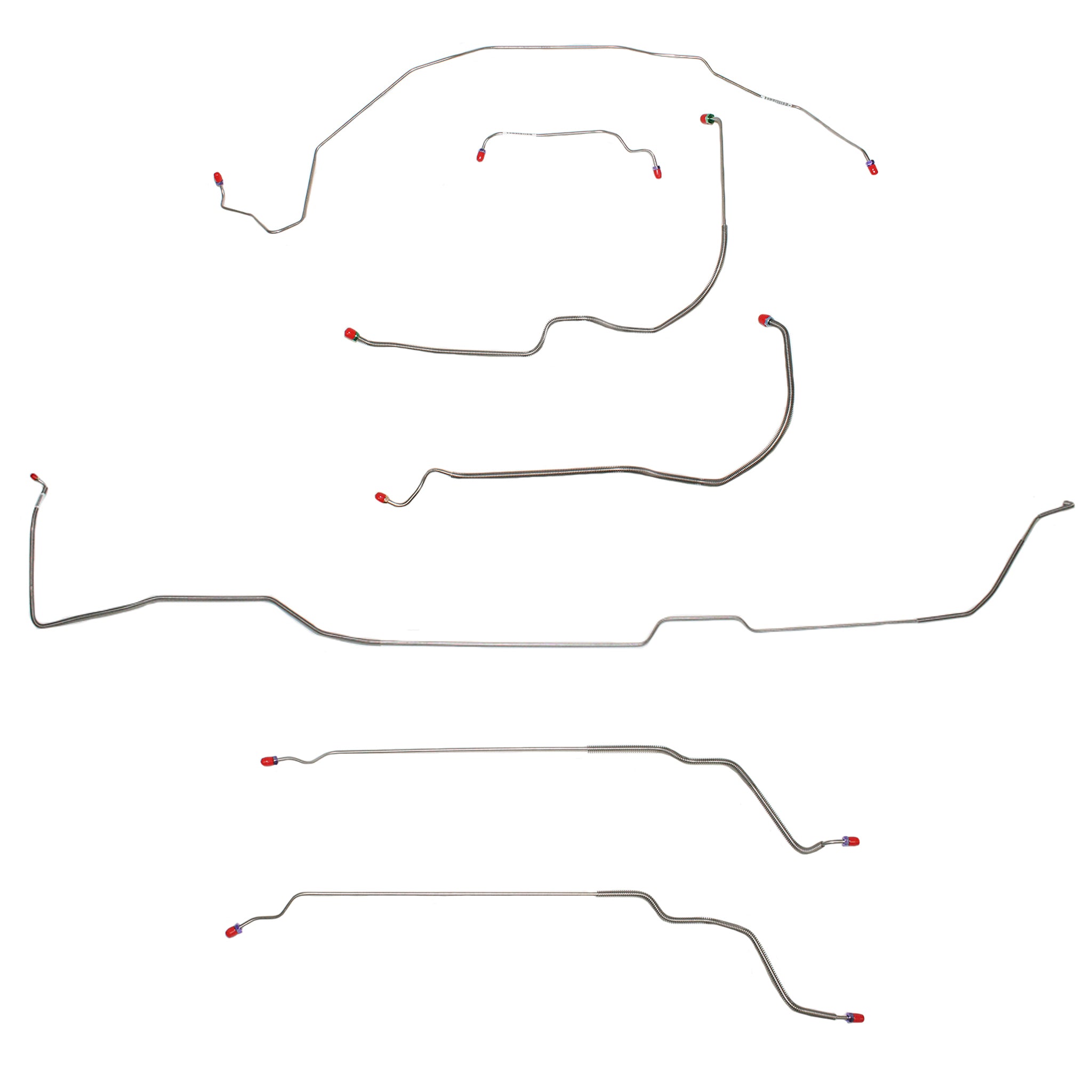 CBK0483SS - 1971-72 Buick Skylark / GS, Pontiac LeMans / GTO, Oldsmobile Cutlass / 442, w/ Power Disc, Hardtop; Complete Brake Line Kit; Stainless - SSTubes