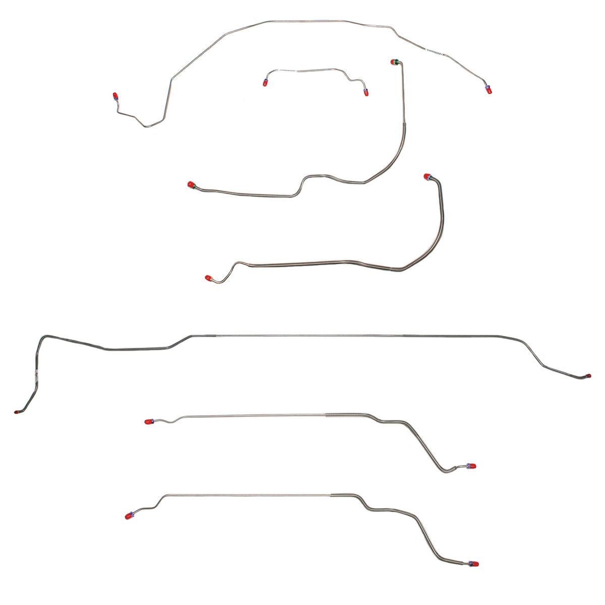 CBK0484SS - 1971-72 Buick Skylark / GS, Pontiac LeMans / GTO, Oldsmobile Cutlass / 442, w/ Power Disc, Convertible; Complete Brake Line Kit; Stainless - SSTubes