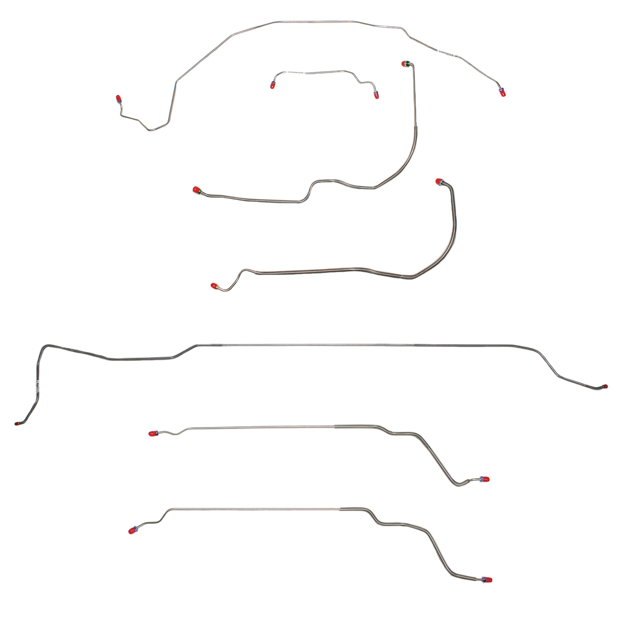 CBK0484SS - 1971-72 Buick Skylark / GS, Pontiac LeMans / GTO, Oldsmobile Cutlass / 442, w/ Power Disc, Convertible; Complete Brake Line Kit; Stainless - SSTubes