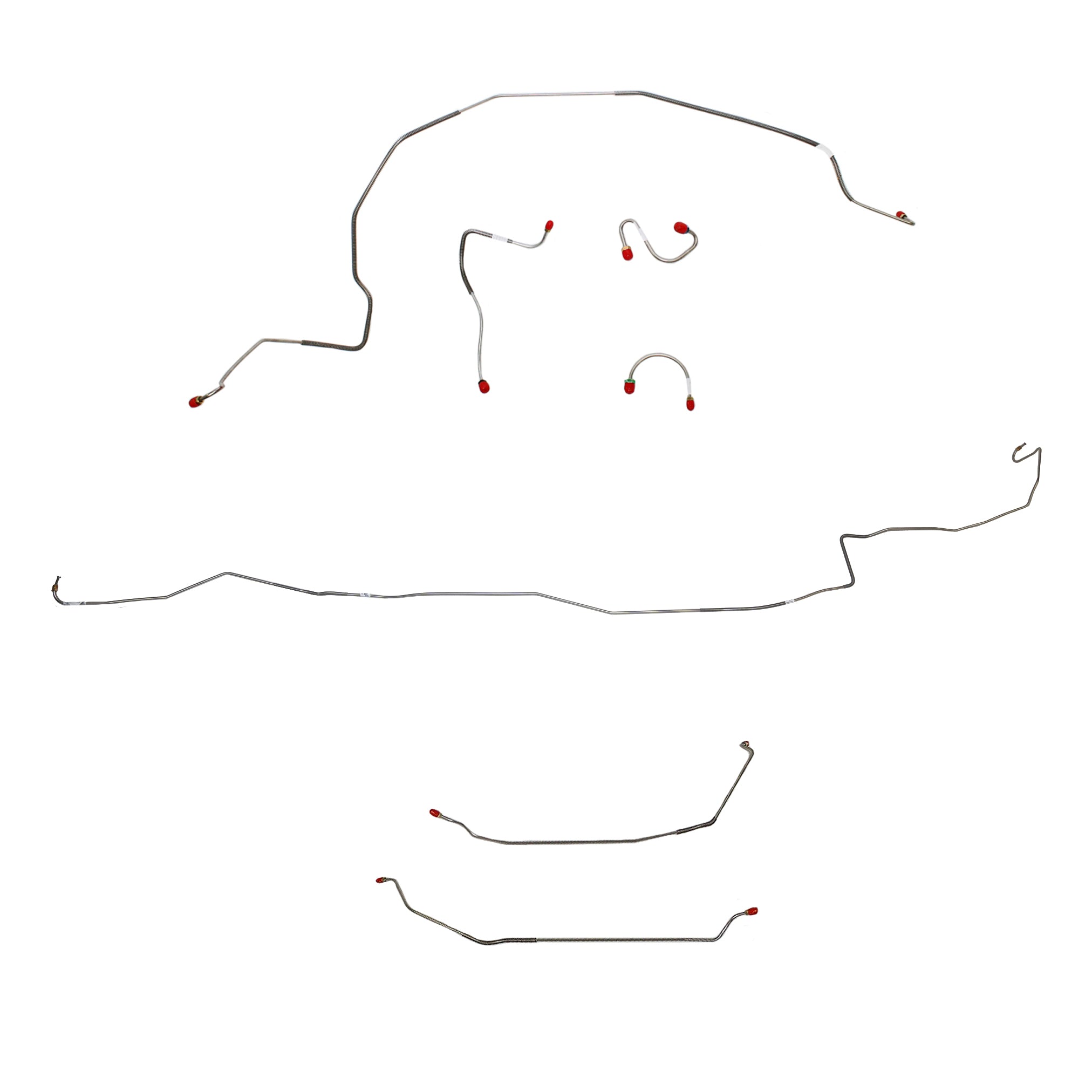 1967 Pontiac Firebird, w/ Standard Drum; Complete Brake Line Kit; Stainless - SSTubes