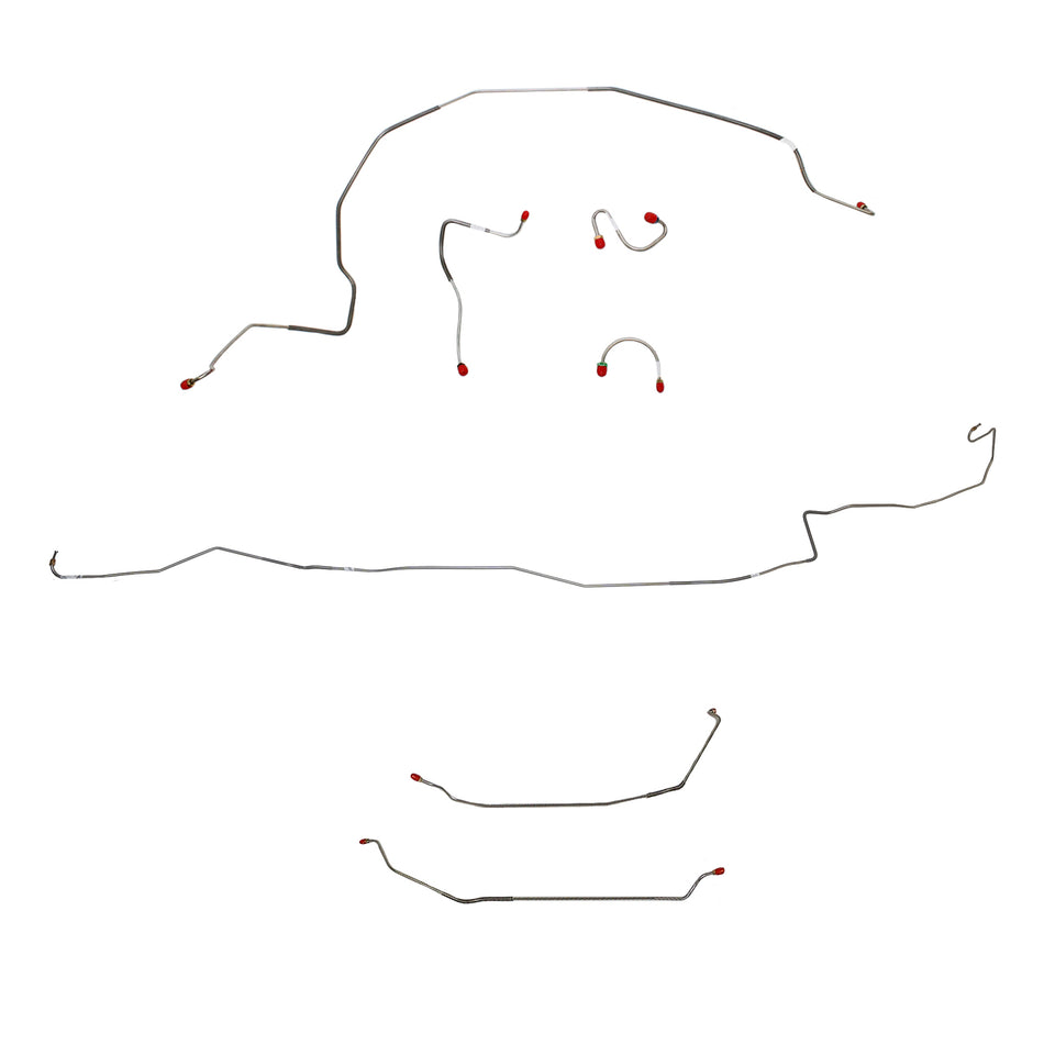 1967 Pontiac Firebird, w/ Standard Drum; Complete Brake Line Kit; Stainless - SSTubes