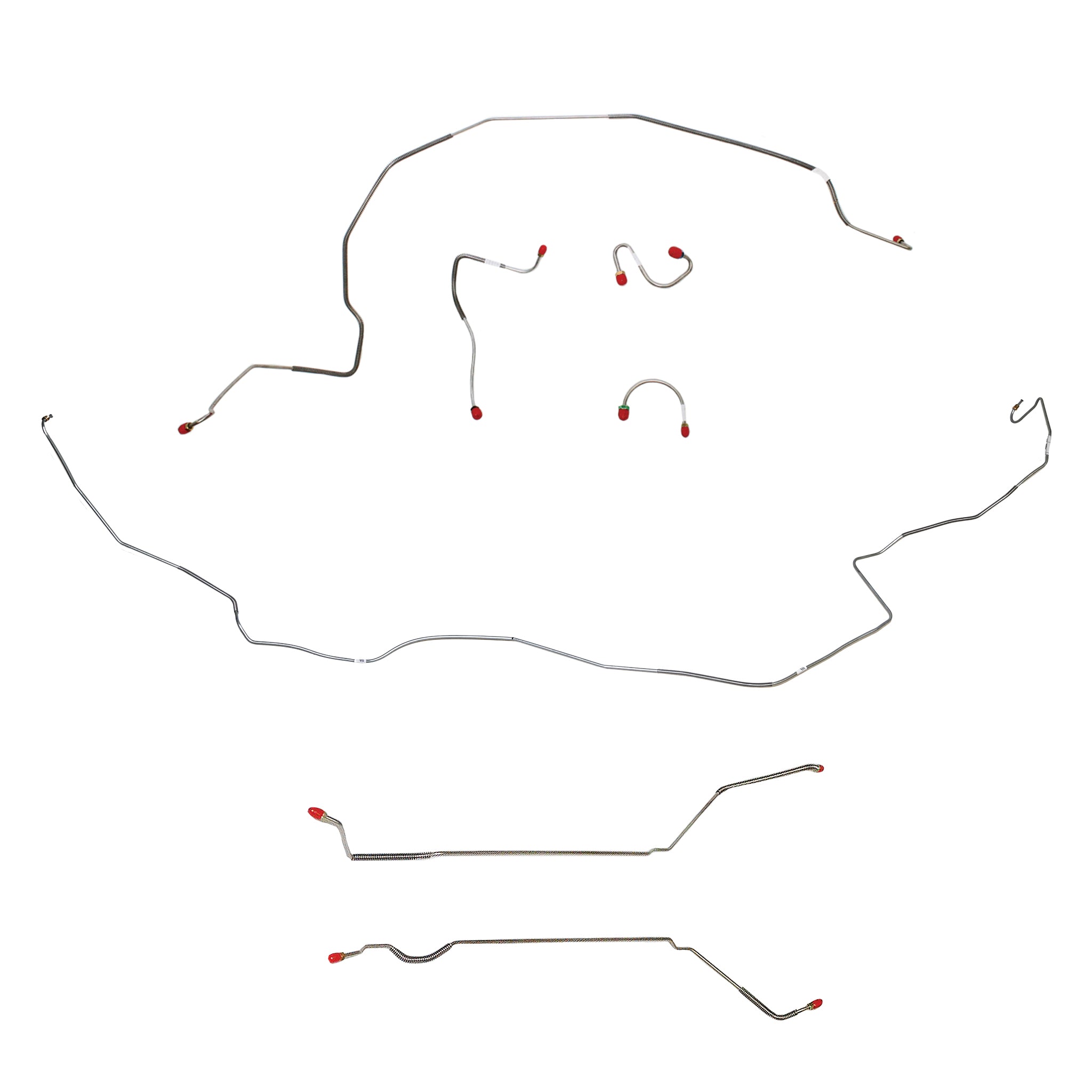 1968 Pontiac Firebird, w/ Standard Drum; Complete Brake Line Kit; Stainless - SSTubes