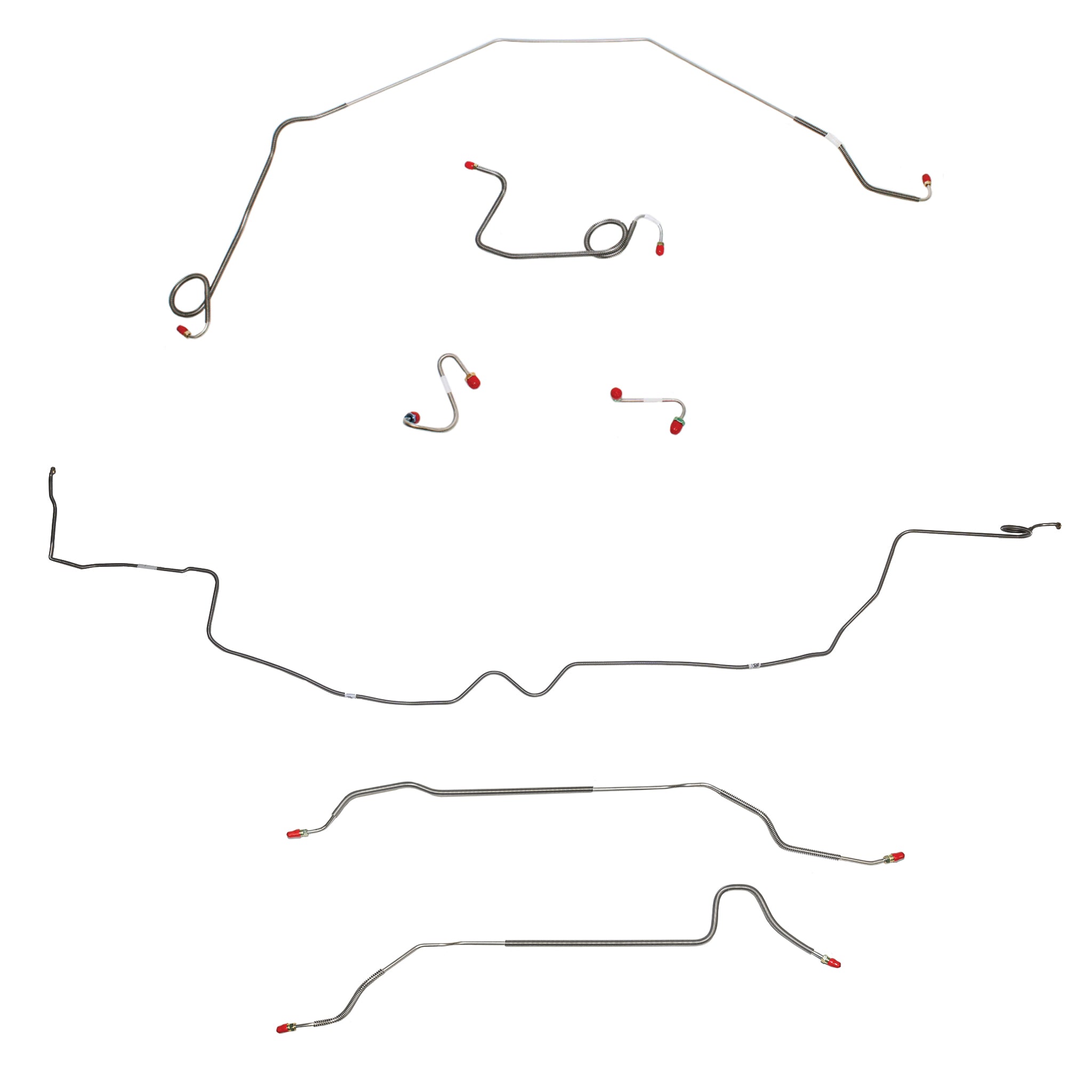 1969 Pontiac Firebird, w/ Power Drum; Complete Brake Line Kit; Stainless - SSTubes