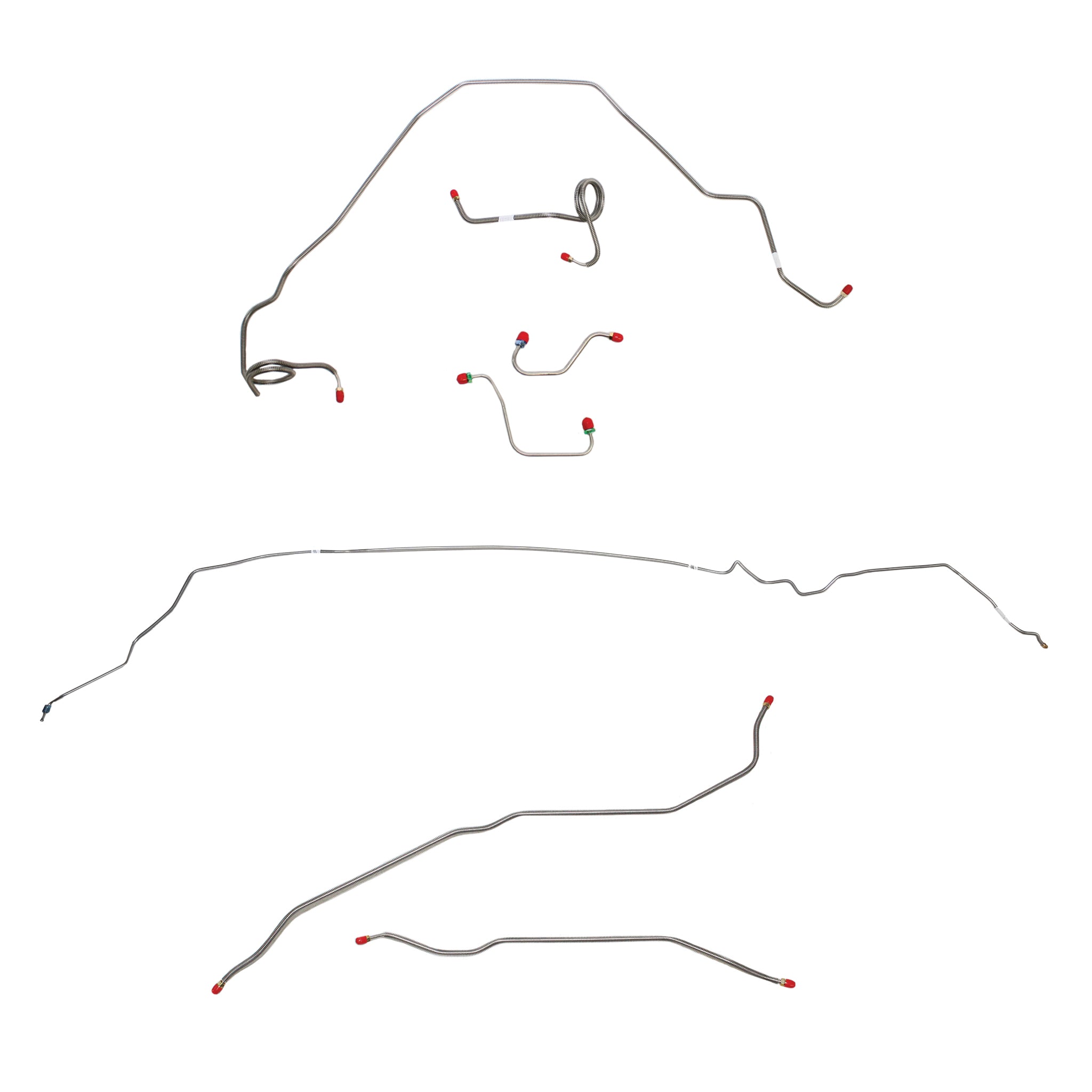 1974-75 Pontiac Firebird, w/ Power Disc; Complete Brake Line Kit; Stainless - SSTubes