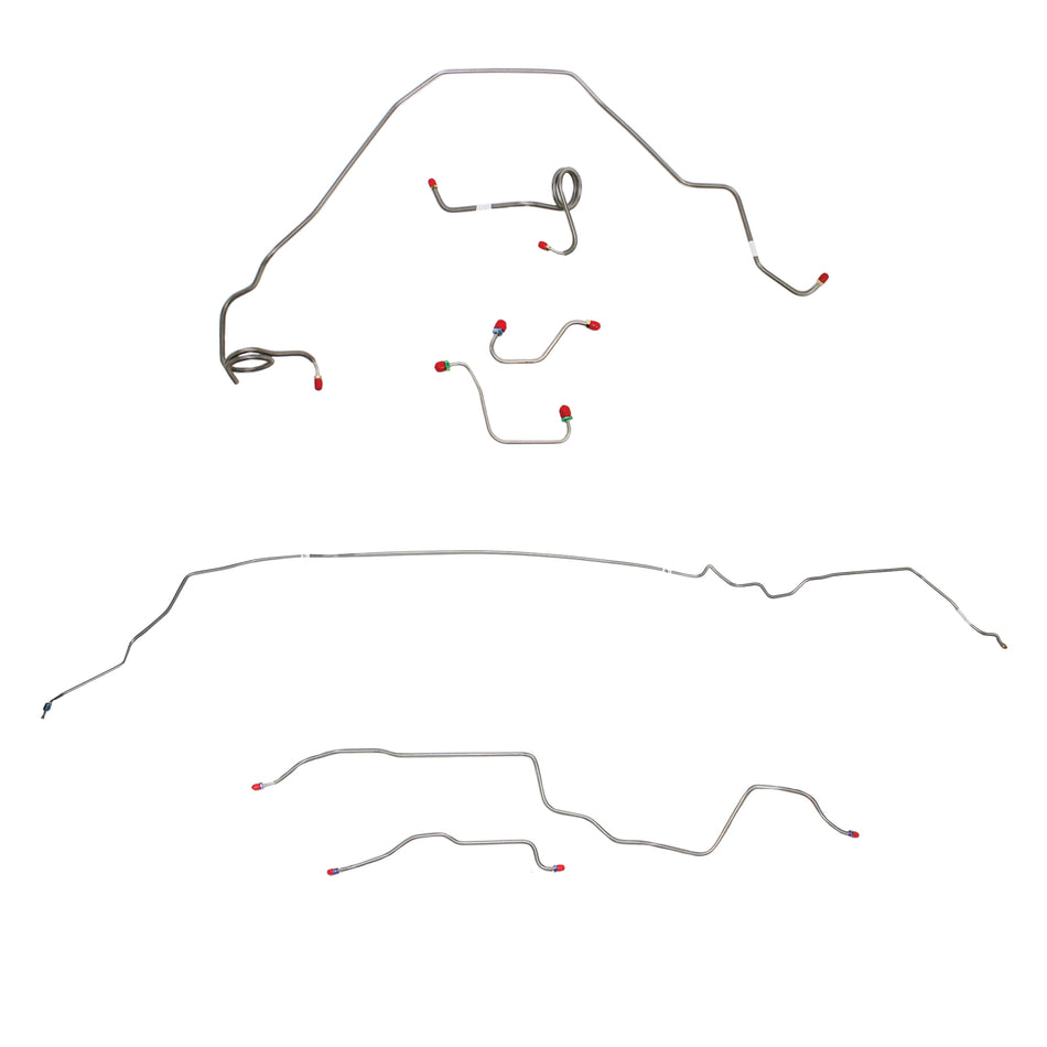 1976-77 Pontiac Firebird, w/ Power Disc, F-41 Rear Suspension; Complete Brake Line Kit; Stainless - SSTubes