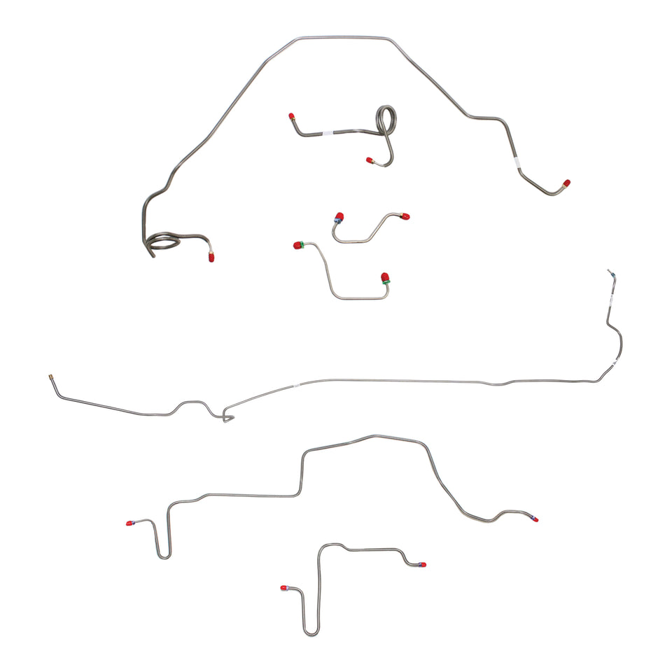 1979-80 Pontiac Firebird, w/ Power Disc, Rear Disc; Complete Brake Line Kit; Stainless - SSTubes