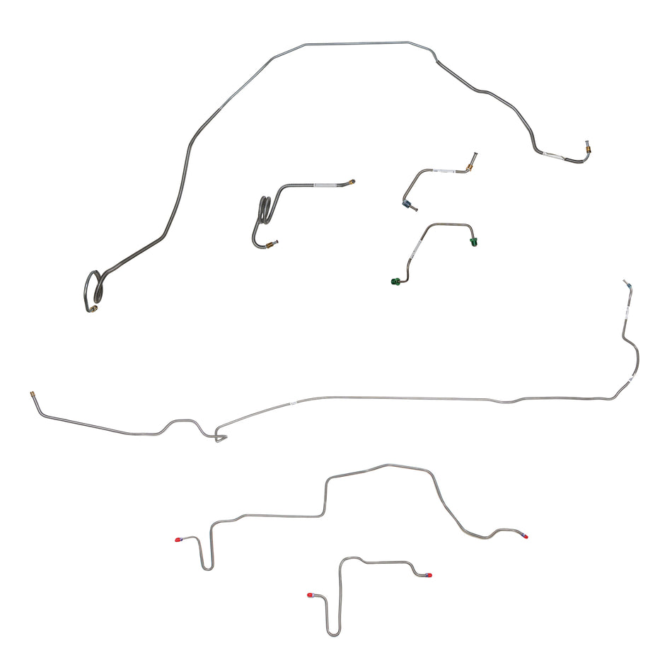 1981 Pontiac Firebird, w/ Power Disc, Rear Disc; Complete Brake Line Kit; Stainless - SSTubes