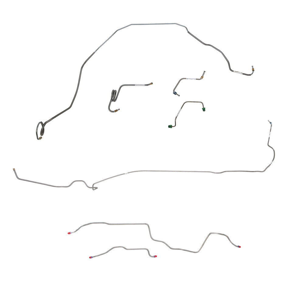 1981 Pontiac Firebird, w/ Power Disc, F-41 Rear Suspension; Complete Brake Line Kit; Stainless - SSTubes