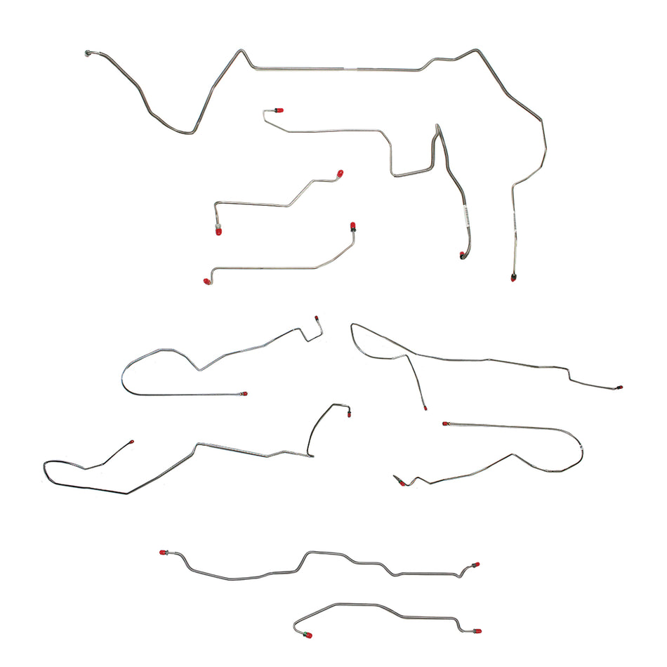 1998-02 Pontiac Firebird, w/ Traction Control; Complete Brake Line Kit; Stainless - SSTubes