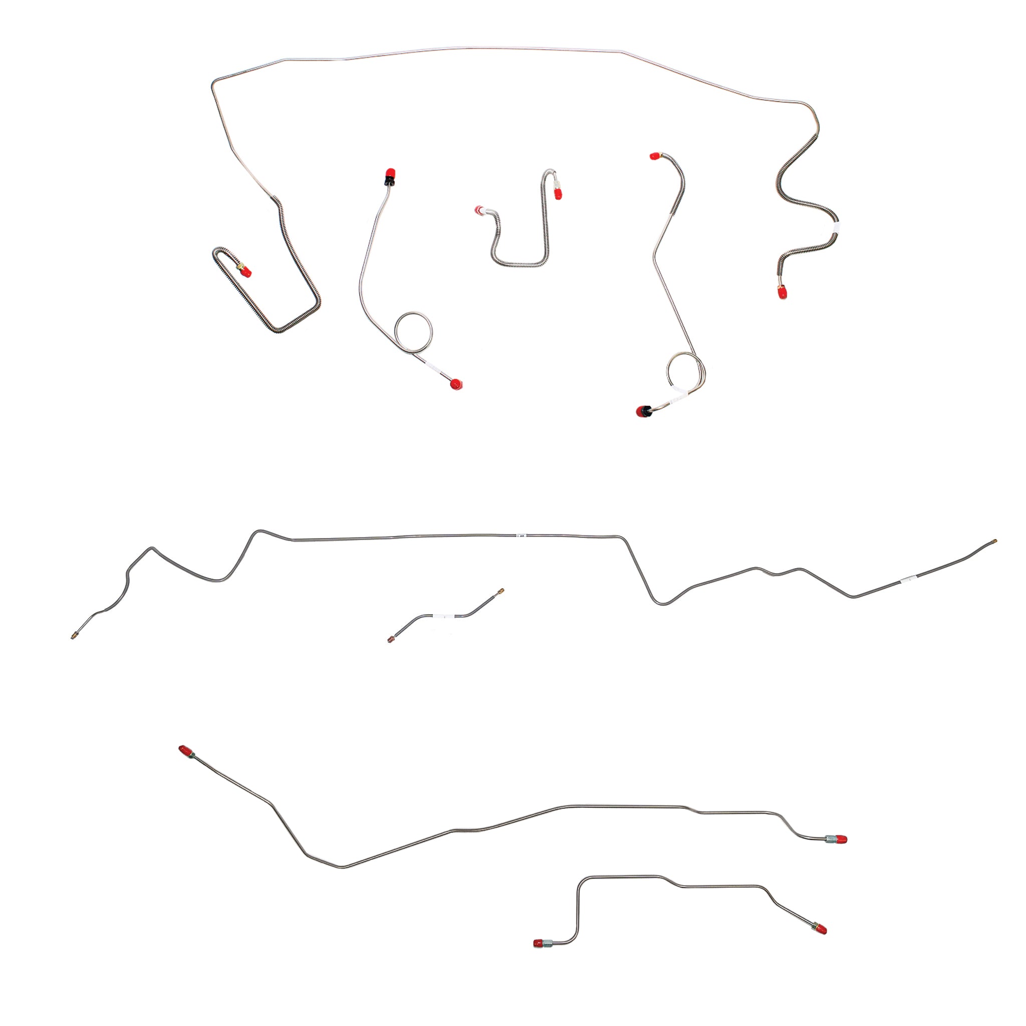 1967 MOPAR A-body w/ Standard Disc, Dana Axle; Complete Brake Line Kit; Steel - SSTubes