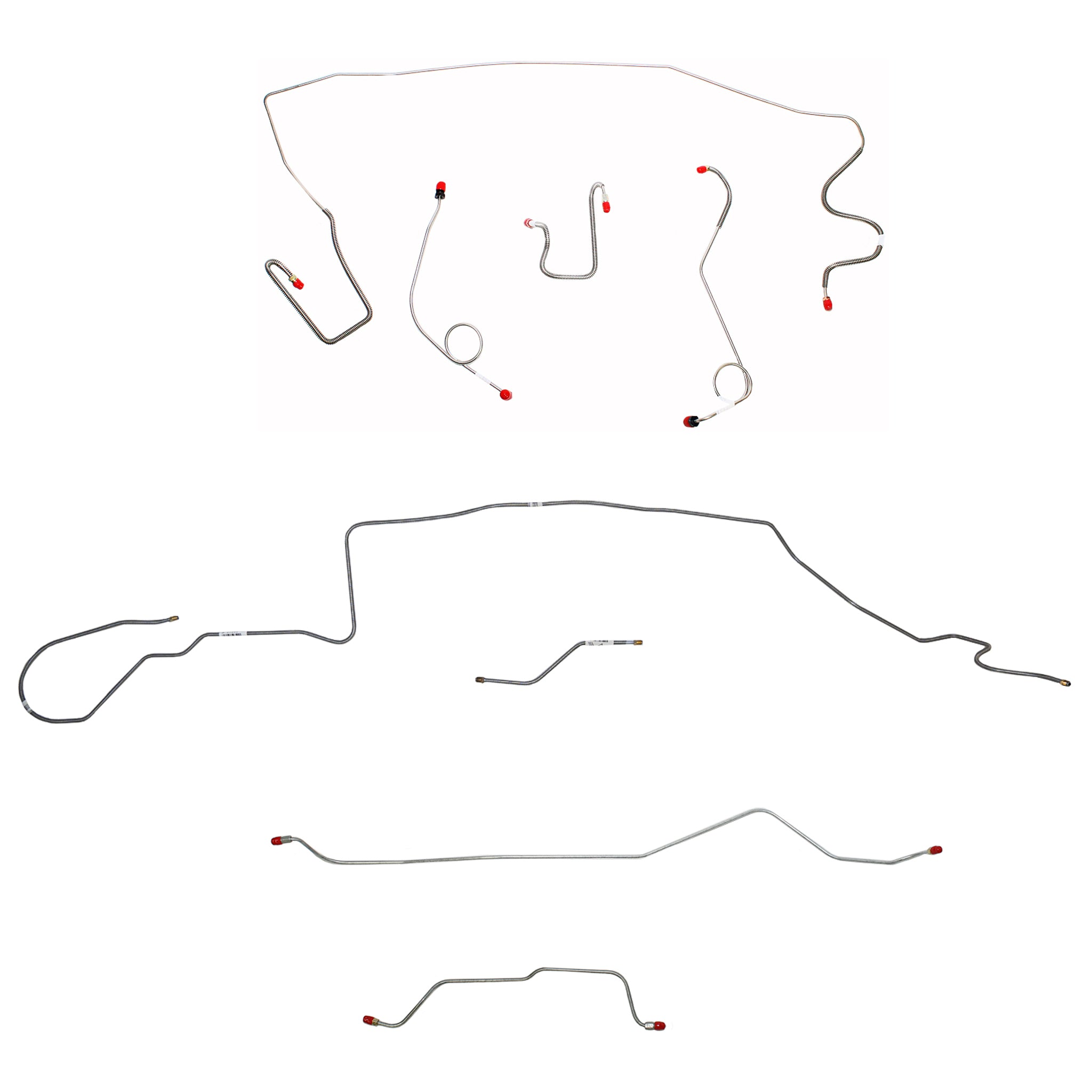 1967 MOPAR A-body w/ Standard Disc, 7-1/4'' or 8-1/4'' Axle, 108'' Wheel Base; Complete Brake Line Kit; Steel - SSTubes