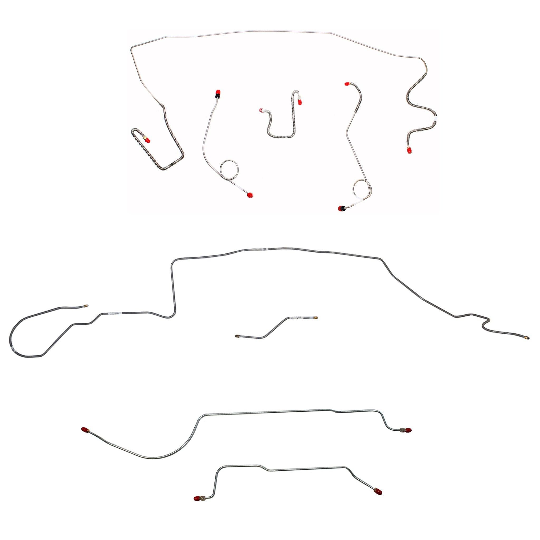 1967 MOPAR A-body w/ Standard Disc, 8-3/4'' Axle, 108'' Wheel Base; Complete Brake Line Kit; Steel - SSTubes