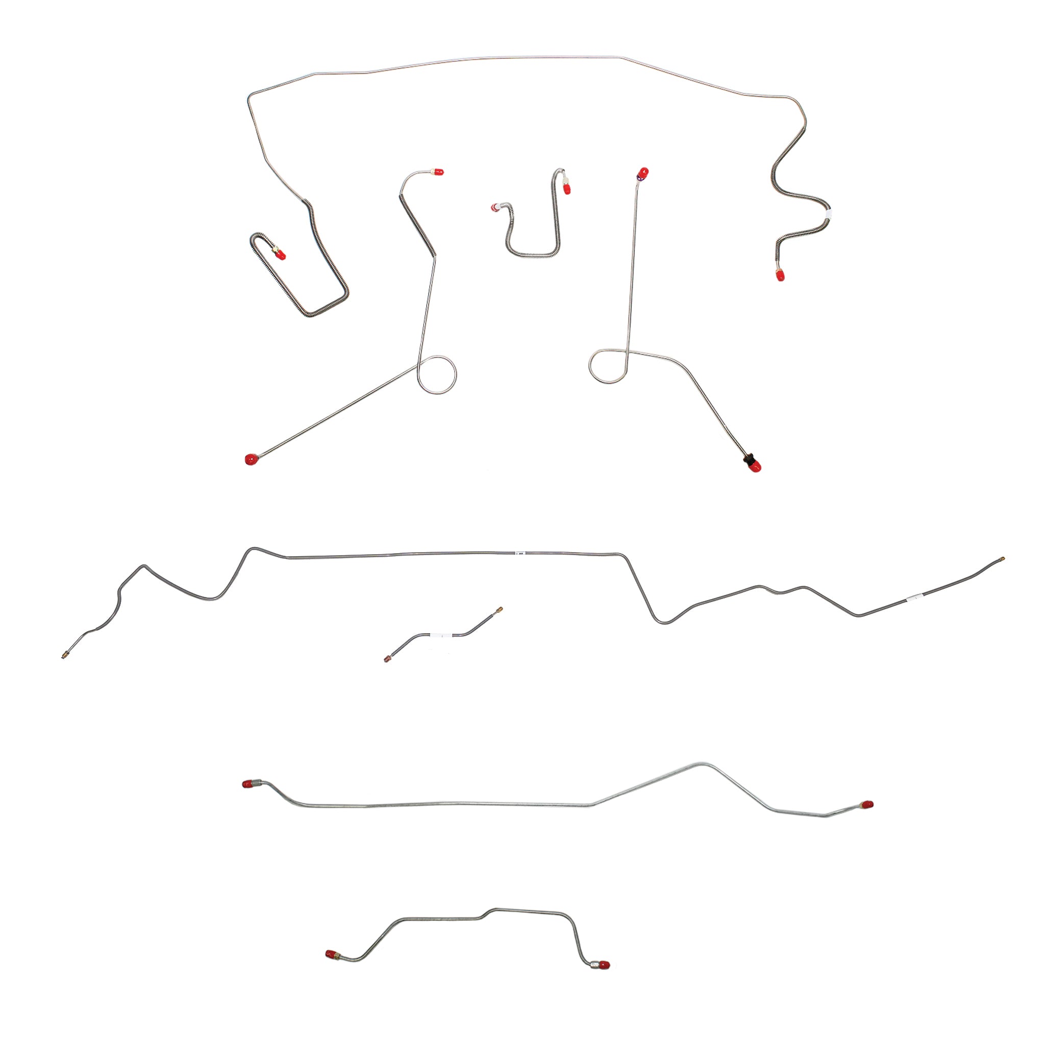 1967 MOPAR A-body w/ Power Disc, 7-1/4'' or 8-1/4'' Axle; Complete Brake Line Kit; Stainless - SSTubes