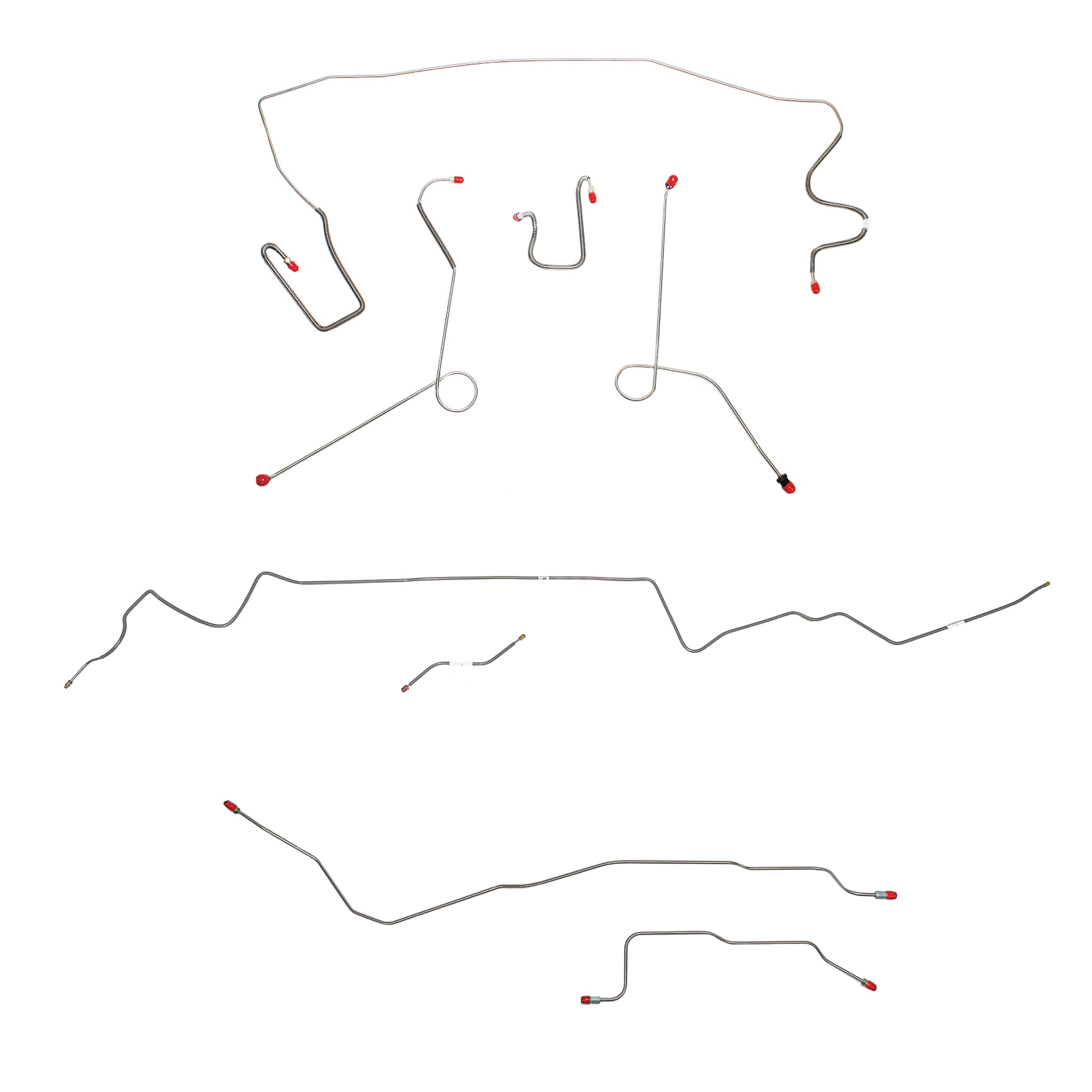 1967 MOPAR A-body w/ Power Disc, Dana Axle; Complete Brake Line Kit; Steel - SSTubes