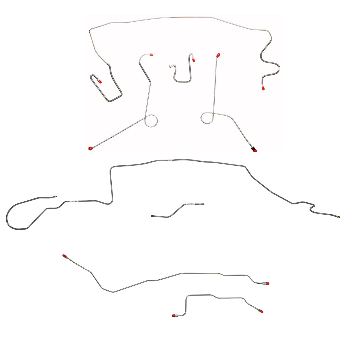 1967 MOPAR A-body w/ Power Disc, Dana Axle, 108'' Wheel Base; Complete Brake Line Kit; Steel - SSTubes