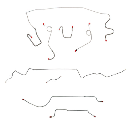 1968-69 MOPAR A-body w/ Standard Disc, 8-3/4'' Axle; Complete Brake Line Kit; Steel - SSTubes