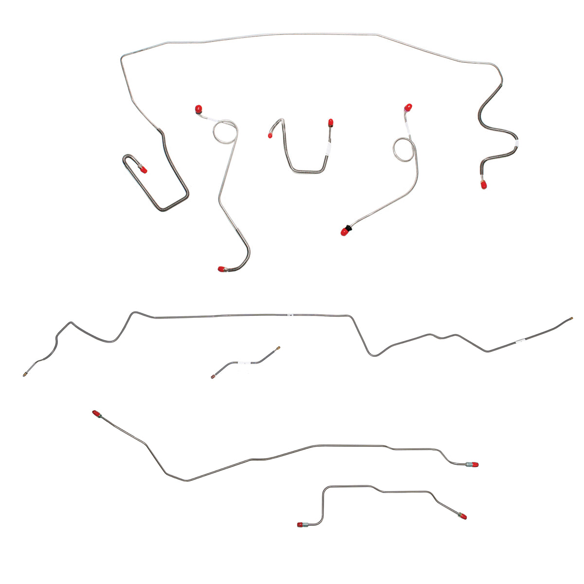 1968-69 MOPAR A-body w/ Standard Disc, Dana Axle; Complete Brake Line Kit; Steel - SSTubes