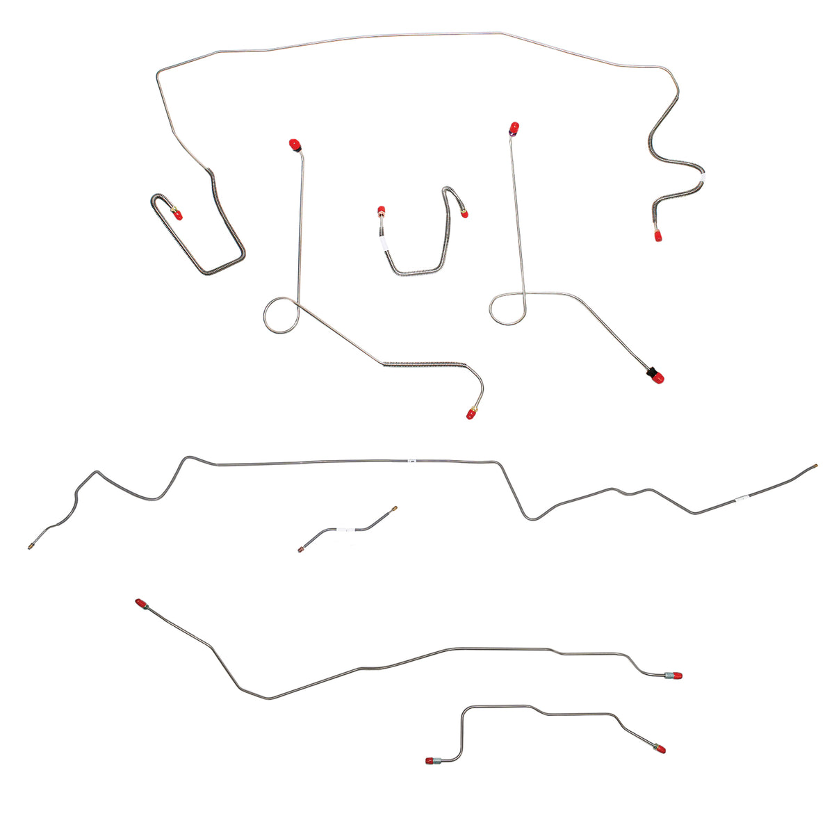 1968-69 MOPAR A-body w/ Power Disc, Dana Axle; Complete Brake Line Kit; Steel - SSTubes