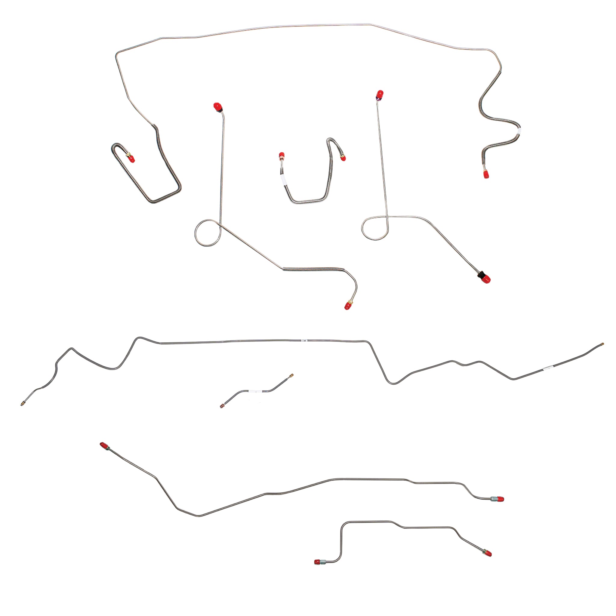 1968-69 MOPAR A-body w/ Power Disc, Dana Axle; Complete Brake Line Kit; Stainless - SSTubes