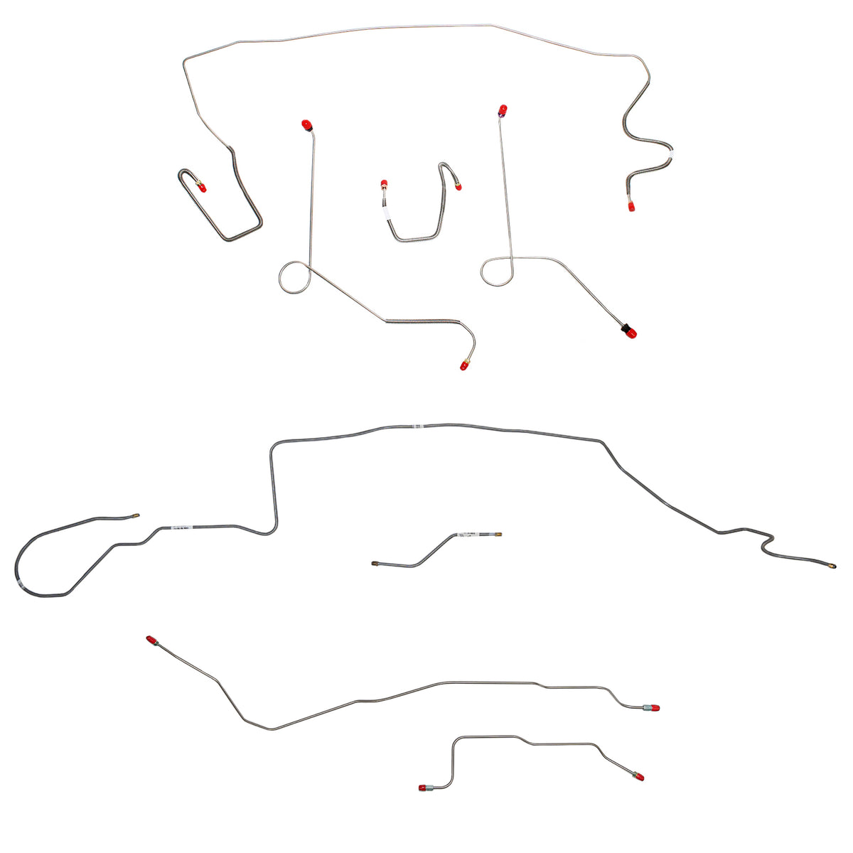 1968-69 MOPAR A-body w/ Power Disc, Dana Axle, 108'' Wheel Base; Complete Brake Line Kit; Steel - SSTubes