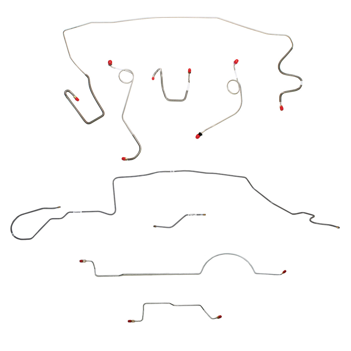 1970 MOPAR A-body w/ Standard Disc, 8-3/4'' Axle, 108'' Wheel Base; Complete Brake Line Kit; Steel - SSTubes