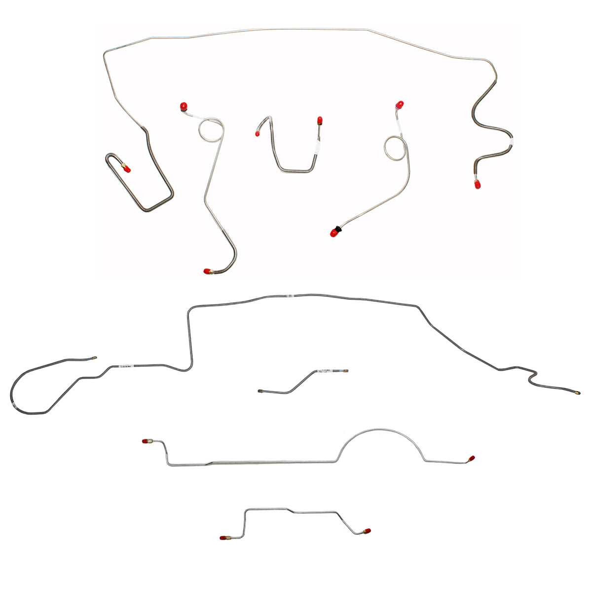 1971 MOPAR A-body w/ Standard Disc, 8-3/4'' Axle, 108'' Wheel Base; Complete Brake Line Kit; Steel - SSTubes