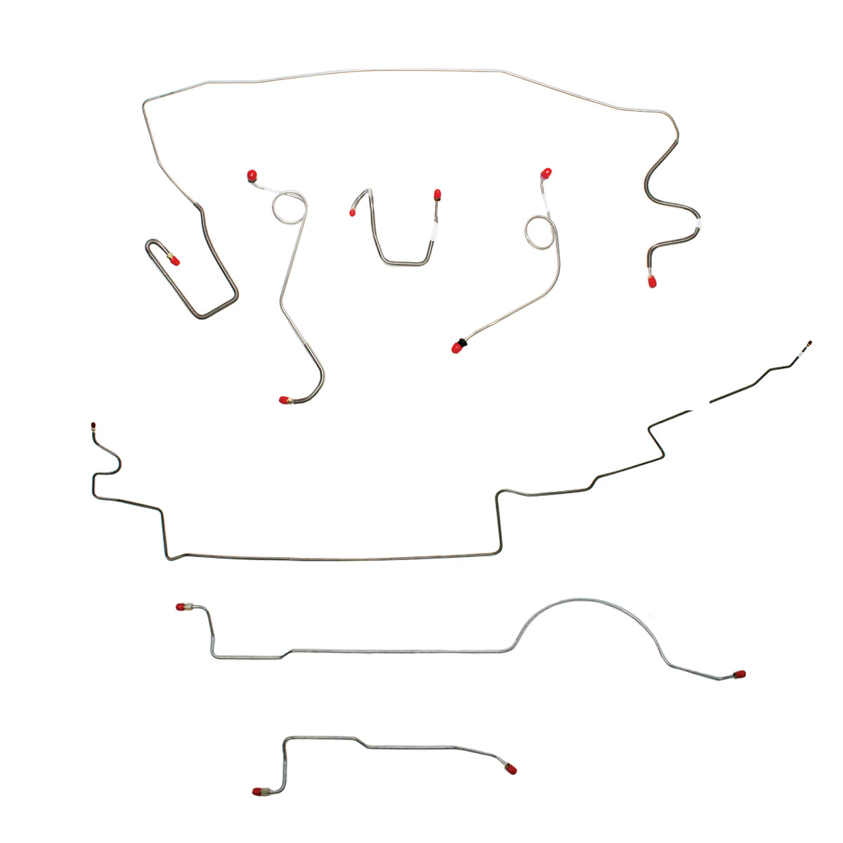 1972 MOPAR A-body w/ Standard Brakes, 8-3/4'' Axle, 108'' Wheel Base; Complete Brake Line Kit; Steel - SSTubes