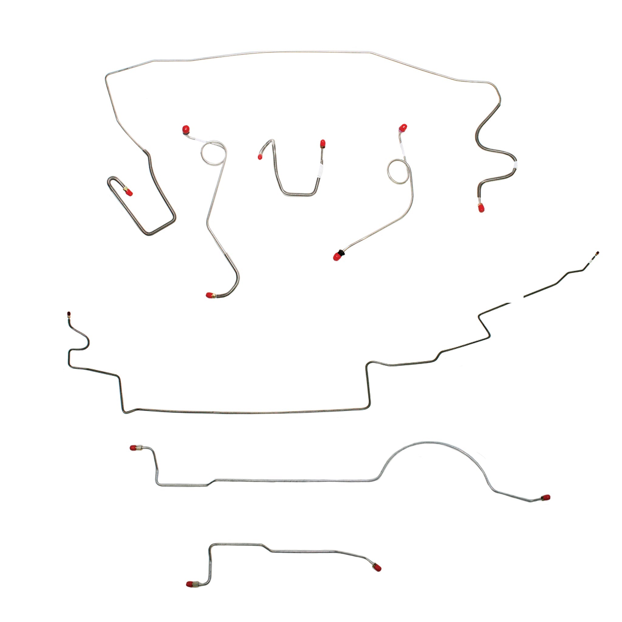 1972 MOPAR A-body w/ Standard Brakes, 8-3/4'' Axle, 108'' Wheel Base; Complete Brake Line Kit; Steel - SSTubes