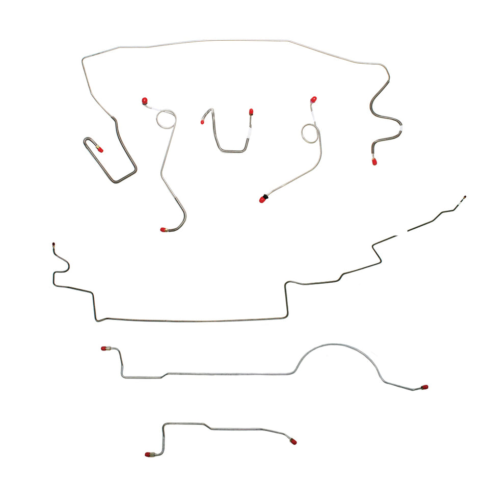 1972 MOPAR A-body w/ Standard Brakes, 8-3/4'' Axle, 108'' Wheel Base; Complete Brake Line Kit; Steel - SSTubes