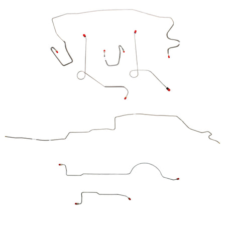 CBK0598OM - 1972 MOPAR A-body w/ Power Brakes, 8-3/4'' Axle, 108'' Wheel Base; Complete Brake Line Kit; Steel - SSTubes