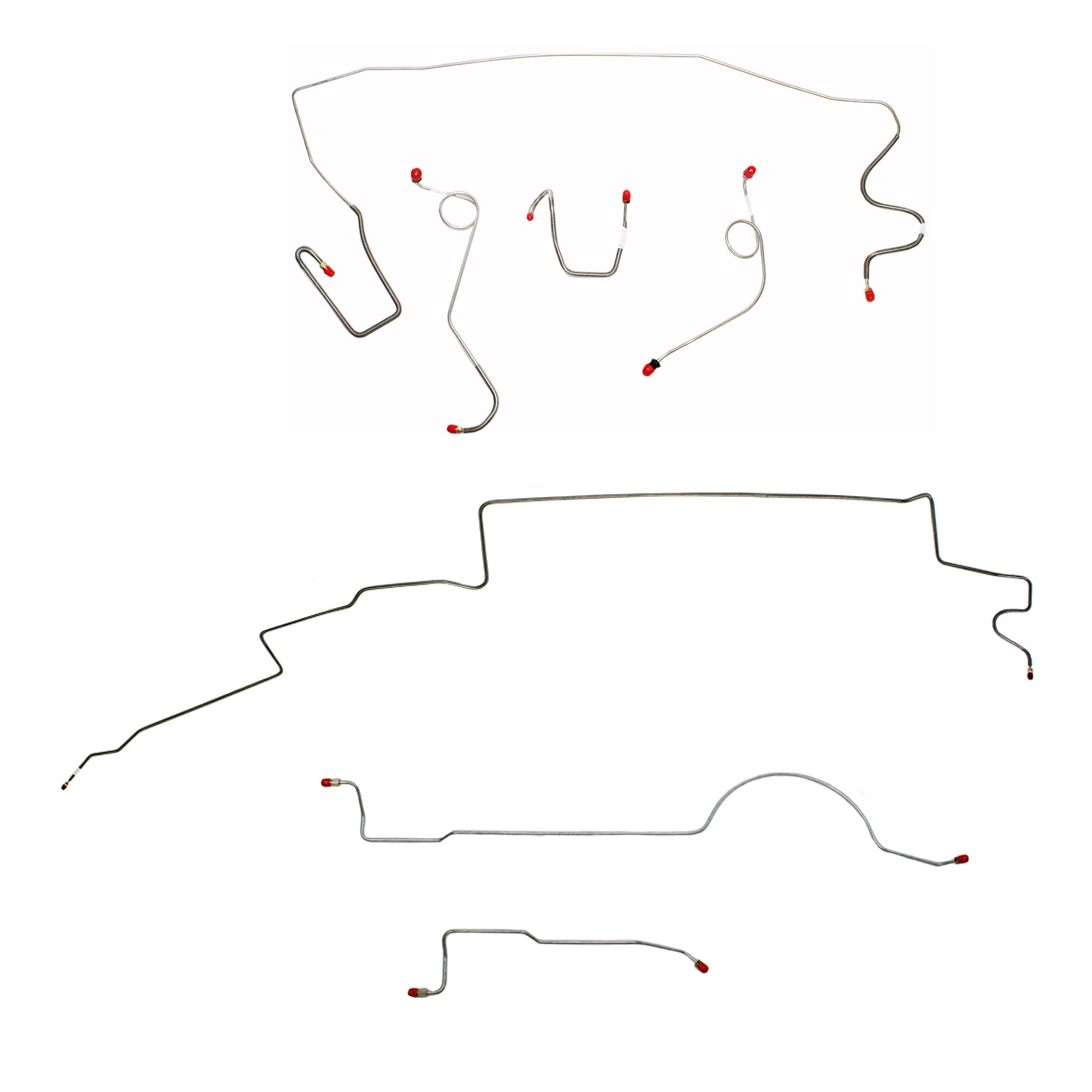 1972 MOPAR A-body w/ Standard Brakes, 8-3/4'' Axle, 111'' Wheel Base; Complete Brake Line Kit; Steel - SSTubes