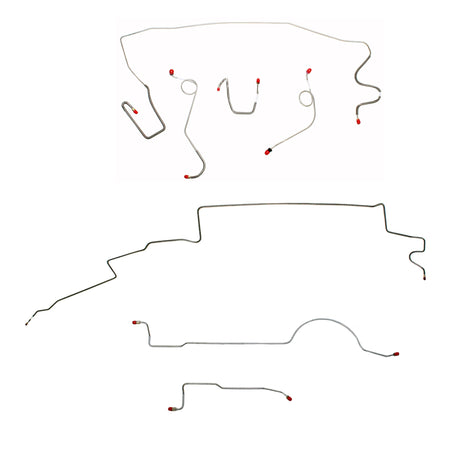 1972 MOPAR A-body w/ Standard Brakes, 8-3/4'' Axle, 111'' Wheel Base; Complete Brake Line Kit; Steel - SSTubes