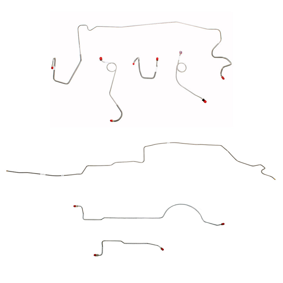 CBK0601OM - 1973 MOPAR A-body w/ Standard Brakes, 108'' Wheel Base; Complete Brake Line Kit; Steel - SSTubes