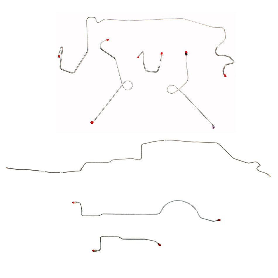 CBK0602OM - 1973 MOPAR A-body w/ Power Brakes, 108'' Wheel Base; Complete Brake Line Kit; Steel - SSTubes