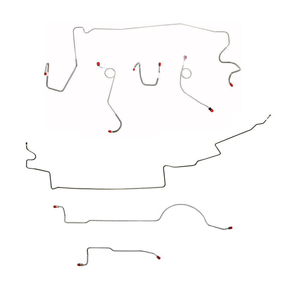 1973 MOPAR A-body w/ Standard Brakes, 111'' Wheel Base; Complete Brake Line Kit; Stainless - SSTubes